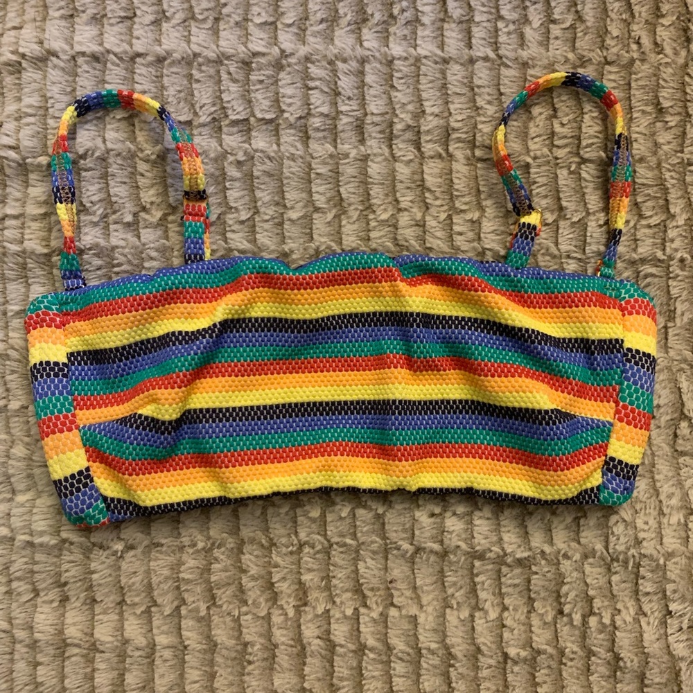 Montce Caribbean stripe bikini top
